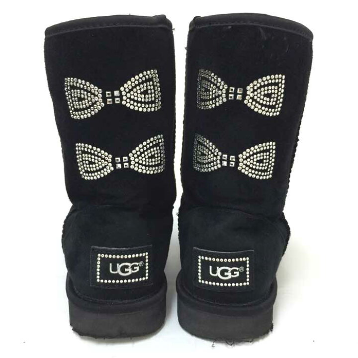 楽天市場】アグ UGG ムートンブーツ スワロフスキー リボン 23cm 