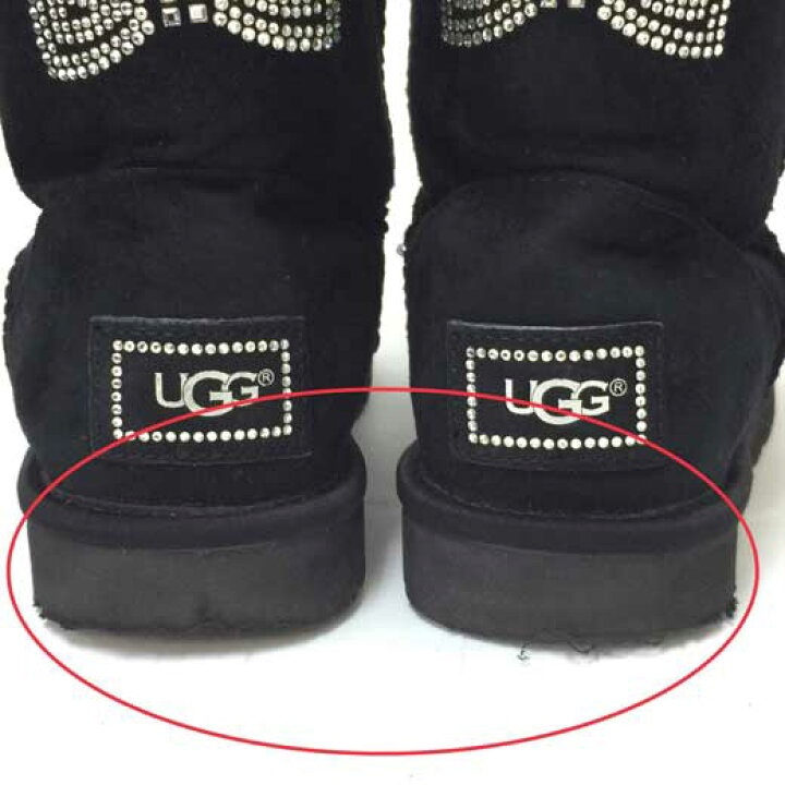 楽天市場】アグ UGG ムートンブーツ スワロフスキー リボン 23cm 