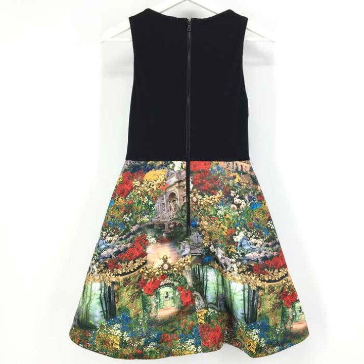 楽天市場 アリス アンド オリビア Alice Olivia ワンピース ノースリーブ Xs相当 ブラック 花柄 中古 美品 リュクスタイル楽天市場店