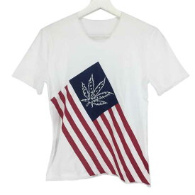 ルシアンペラフィネ lucien pellat finet Tシャツ 半袖 アメリカ国旗 S ホワイト【中古】【美品】