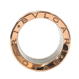 ブルガリ BVLGARI B ZERO1 アニッシュカプーアリング 指輪 くびれ 刻印＃50 9号 K18 STEEL シルバー ピンクゴールド【中古】【美品】