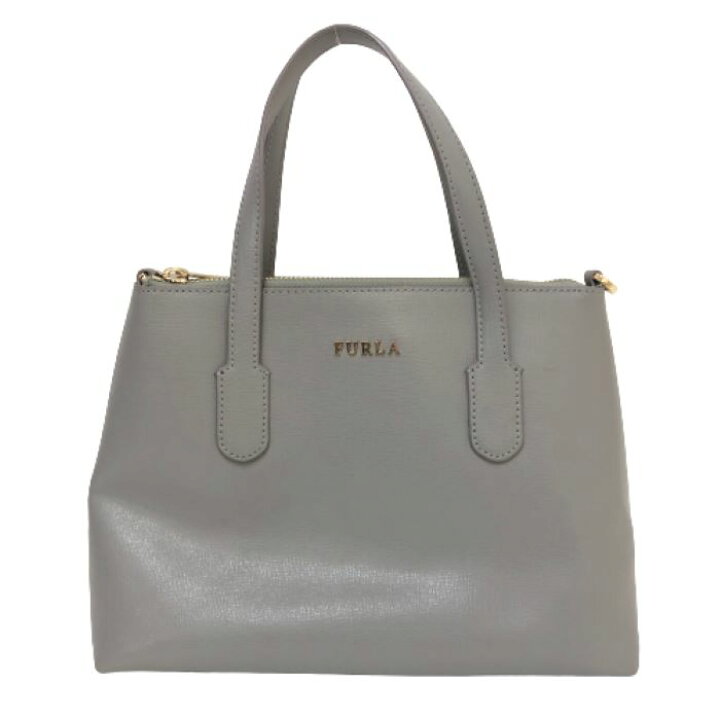 フルラ FURLA 2way ショルダーバッグ ハンドバッグ グレー【中古  