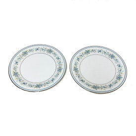 ノリタケ Noritake 481 SYLVAN 丸皿 2枚セット ホワイト 花柄【中古】