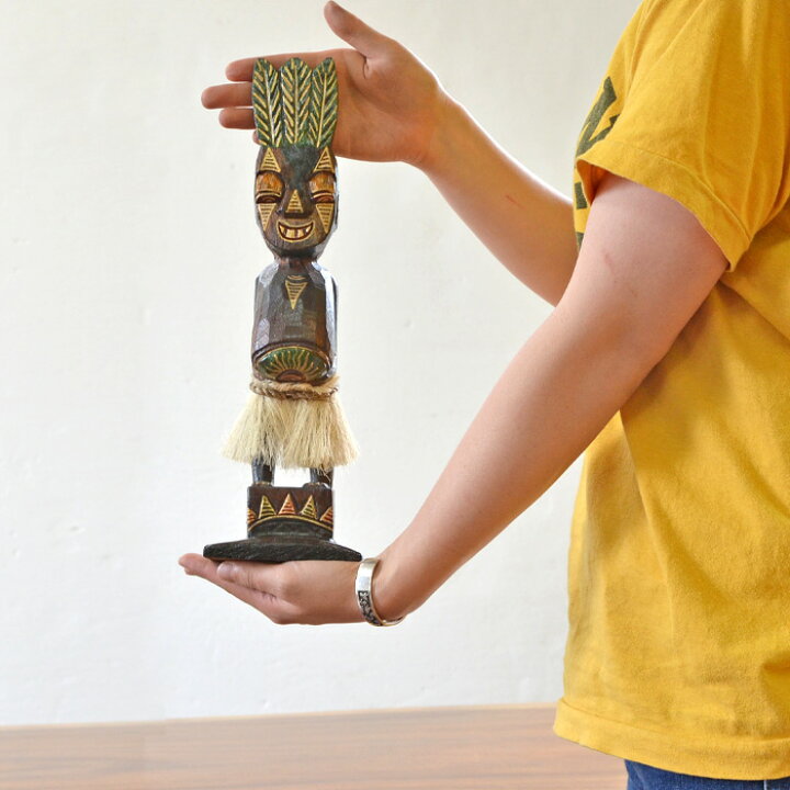 楽天市場】バリ島 木彫り 人形 2体セット《プリミティブ人形》H34cm 