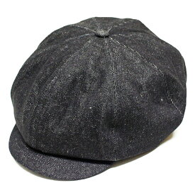 キャスケット ハンチング メンズ 帽子 大きいサイズ対応 ゴルフ メンズ帽子 デニム ビッグキャスケット DENIM BIG CASKET ブラック レックハッター ReqHatter