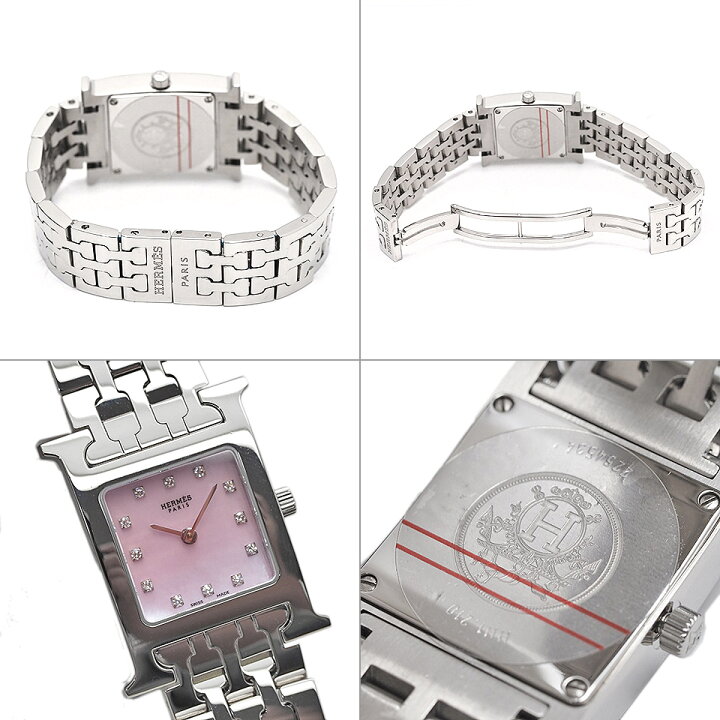 楽天市場】HERMES エルメス Hウォッチ 12Pダイヤ HH1.210 SS クォーツ 