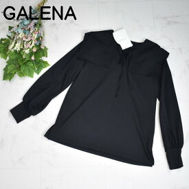 ＼衝撃の20％OFF♪5日までSS開始28時間／GALENA ガレナ 長袖ブラウス ストレッチ セーラーカラー 70012-4102 レディース 【小】オーバーブラウス デパート ブラック 上品 カジュアル