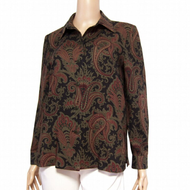 楽天市場】美品【中古】レリアン Leilian ペイズリー柄ブラウス 表記9 