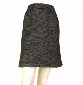 新品同様【中古】23区 黒 ブラック 輝ラメ ツイード 美的スカート 小さいサイズ 32号 秋冬 レディース ボトムス
