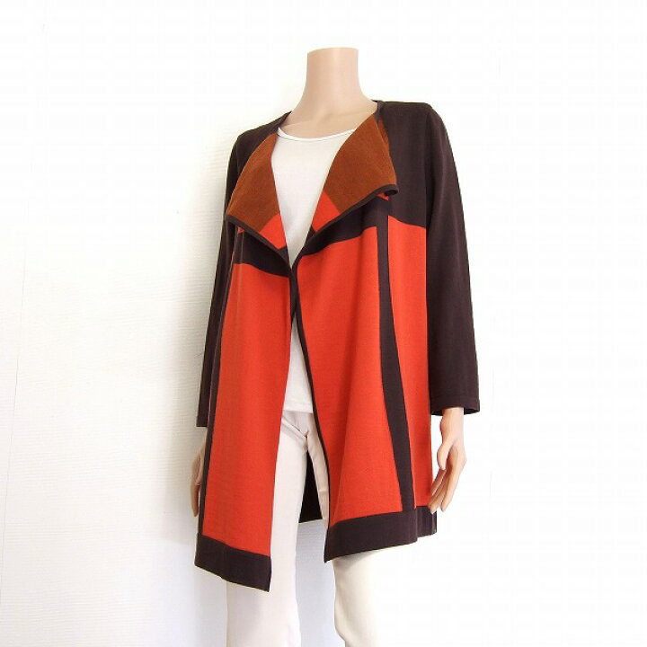 楽天市場】美品【中古】レジャンス REGENCE 茶 バイカラー 羽織ニット 