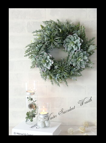 楽天市場 Wintreサキュレントリース アートフラワー 造花 フラワーギフト 結婚記念日 多肉植物リース ウェルカムリース 塩系インテリア アートリース 玄関リース アートフラワーリース 壁掛け プリザーブド 花雑貨 My Treat
