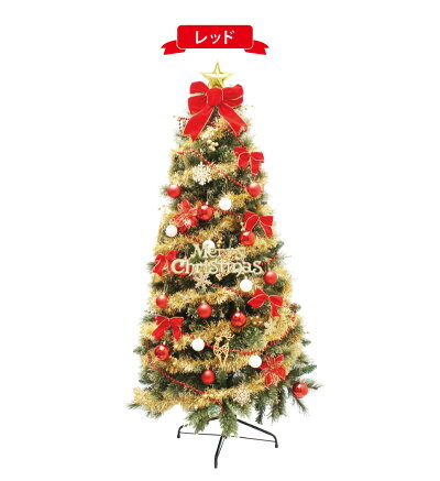 クリスマスツリーシャンパンツリーセット180cmオーナメントセット