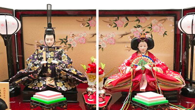 雛人形ひな人形三段雛段飾り五人飾り名前旗付【2018年度新作】