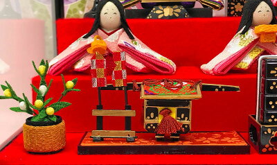 三五金彩親王六角ケース飾り