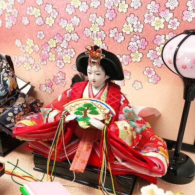 雛人形ひな人形コンパクト小さい雛平飾り親王飾り名前旗付【2018年度新作】