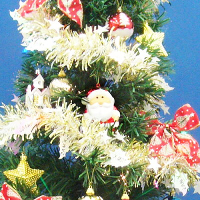クリスマスツリー90cmチェンジングパールファイバーツリーセット(チェンジングスターLED付き)