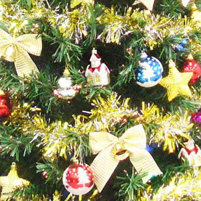 クリスマスツリー90cmチェンジングパールファイバーツリーセット(チェンジングスターLED付き)