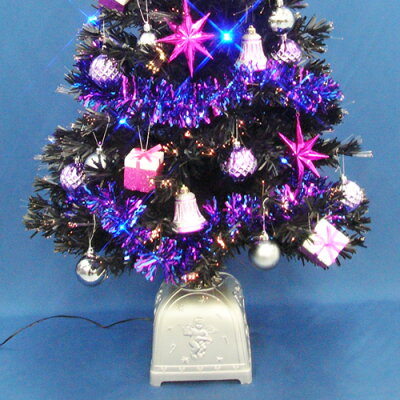 クリスマスツリー90cmチェンジングパールファイバーツリーセット(チェンジングスターLED付き)