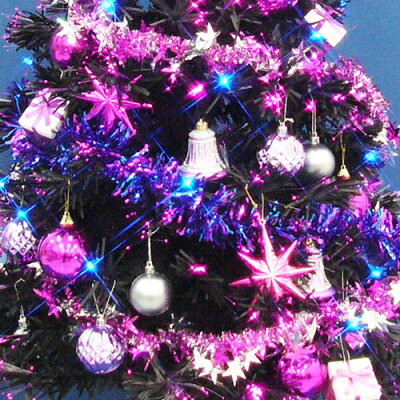 クリスマスツリー90cmチェンジングパールファイバーツリーセット(チェンジングスターLED付き)