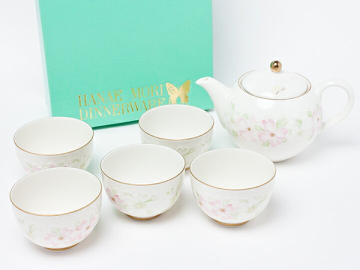 楽天市場】ハナエモリ 茶器セット（ポット1個＋カップ5客）hanaemori 
