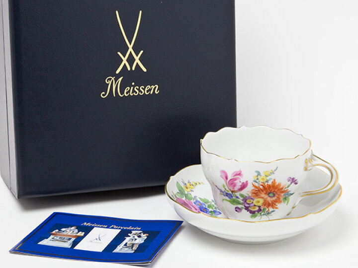 楽天市場】マイセン 五つ花と昆虫（金彩フラワーブーケと昆虫）ティー 