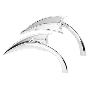  }CN~[ - XN[v AlX Mirror - Micro - Scoop - Side View - Triangle - Chrome - Left 13-060 DRAG 06400042