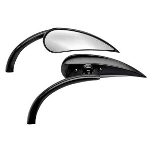  }CN~[ - Rad II AlX Mirror - Micro - Rad 2 - Side View - Teardrop - Black - Left 13-400 DRAG 06400489
