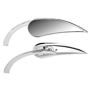  }CN~[ - Rad II AlX Mirror - Micro - Rad 2 - Side View - Teardrop - Chrome - Left 13-410 DRAG 06400497