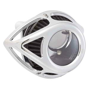  ȗ܂̃GAN[i[ AlX Clear Tear Air Cleaner Kit - Chrome 18-976 DRAG 10102554