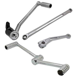 ��� SpeedLiner �t�b�g�R���g���[���L�b�g�i�q�[��/�g�D�V�t�^�[�t���j - �N���[�� �A�����l�X SpeedLiner Foot Control Kit w/ Heel/Toe Shifter - Chrome 420-102 DRAG 16230556