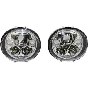  LEDwbhCg - 5-3/4C` - N[ - yA JX^_Ci~NX LED Headlight - 5-3/4 - Chrome - Pair CDTB-575OV-C DRAG 20011261