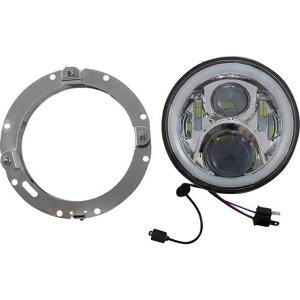  7C`wbhv - tOt - N[ JX^_Ci~NX 7 Headlamp - with Mounting Ring - Chrome PG-7-13-C DRAG 20012424