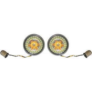  PROMAM RINGZBULLET BEZEL LED^[M JX^ _Ci~NX Bullet Turn Signal - 1157 - Chrome - Smoke Lens PB-BB-AW-1157CS DRAG 20201591