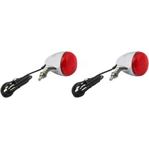 Probeam jo[TLED Bullet Bezel Turn Signals JX^ _Ci~NX ProBEAM Universal Turn Signals - Chrome/Red PB-UNV-RTS-R-C DRAG 20201738