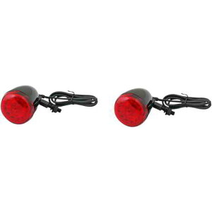  Probeam jo[TLED Bullet Bezel Turn Signals JX^ _Ci~NX ProBEAM Universal Turn Signals - Gloss Black/Red PB-UNV-RTS-RR-B DRAG 20201739