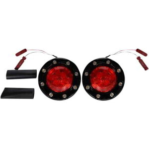  Probeam BulletRingz LEDXJEgp̃A^[M JX^ _Ci~NX ProBEAM Bullet Ringz LED Turn Signals - Black/Red PB-BR-RR-IND-BR DRAG 20201885