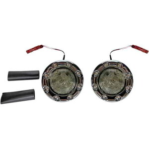  ProBEAMR Bullet Ringz LED ^[VOi - N[/X[N JX^_Ci~NX ProBEAMR Bullet Ringz? LED Turn Signals - Chrome/Smoke PB-BR-RR-IND-CS DRAG 20201888