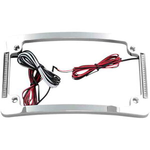  gCfBEX io[v[gt[itbV}EgLEDtj - N[ JX^_Ci~NX Tri-Radius License Plate Frame w Flushmount LEDs - Chrome TF06-C DRAG 20300843