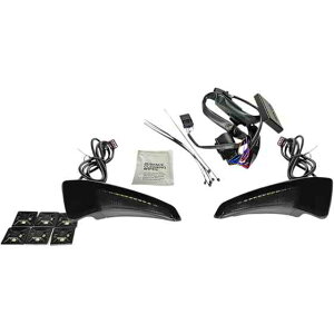  V[PV cA[pbN V[gobNXg LEDCg - ubN/X[N - FLH JX^_Ci~NX Sequential Tour Pak Seat Back Rest LED Lights - Black/Smoke - FLH CD-TPBR-14-SB DRAG 20402539