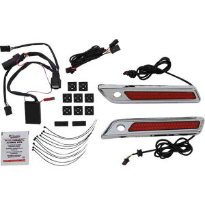  b`Cg - ThobO - fAJ[ - bh - N[ JX^_Ci~NX Latch Light - Saddlebag - Dual Color - Red - Chrome CD-SBL-DC-RC DRAG 20402868