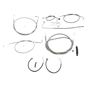  nho[P[u/u[LNb`C/C[LbgƃR|[lg LA `bp[Y Handlebar Cable/Brake Line Kit - Complete - 12 - 14 Handlebars - Stainless LA-8151KT2A-13 DRAG 06101796