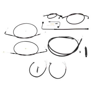  nho[P[u/u[LNb`C/C[LbgƃR|[lg LA `bp[Y Handlebar Cable/Brake Line Kit - Complete - 12 - 14 Handlebars - Midnight LA-8151KT2A-13M DRAG 06101798