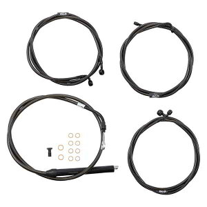  X^_[h ~bhiCg uCfbh nho[ P[u/u[L C Lbg - GCv nK[ LA `bp[Y Handlebar Cable/Brake Line Kit - 18 - 20 Ape Hanger Handlebars - Midnight LA-