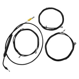  X^_[h ~bhiCg uCfbh nho[ P[u/u[L C Lbg - GCv nK[ LA `bp[Y Handlebar Cable/Brake Line Kit - 15 - 17 Ape Hanger Handlebars - Midnight LA-