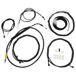 ��� �P�[�u���L�b�g - �X�g�b�N�n���h���o�[ - ABS - �u���b�N LA �`���b�p�[�Y Cable Kit - Stock Handlebars - ABS - Black LA-8058KT3-08B DRAG 06621118