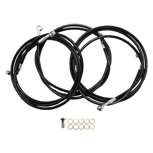  nho[P[u/u[LNb`C/C[LbgƃR|[lg LA `bp[Y Brake Line - 12 - 14 Ape Hanger Handlebars - Black LA-8052B13B DRAG 17413906