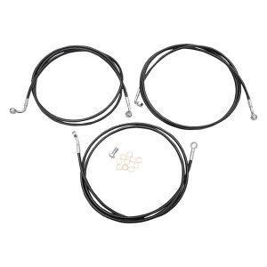  nho[P[u/u[LNb`C/C[LbgƃR|[lg LA `bp[Y Brake Line - 18 - 20 Ape Hanger Handlebars - Black LA-8052B19B DRAG 17413910