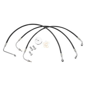  nho[P[u/u[LNb`C/C[LbgƃR|[lg LA `bp[Y Brake Line - 18 - 20 Ape Hanger Handlebars - Black LA-8005B19B DRAG 17414222