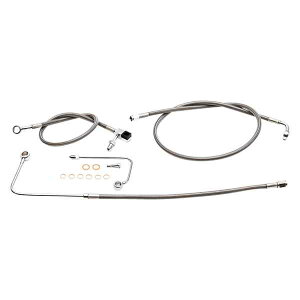  u[LC - 12C` - 14C` GCvnK[nho[ - XeXX`[ LA `bp[Y Brake Lines - 12 - 14 Ape Hanger Handlebars - Stainless Steel LA-8151B13 DRAG 17414625