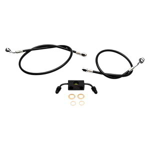  nho[P[u/u[LNb`C/C[LbgƃR|[lg LA `bp[Y Brake Line - 12 - 14 Ape Hanger Handlebars - Black LA-8211B13B DRAG 17414638